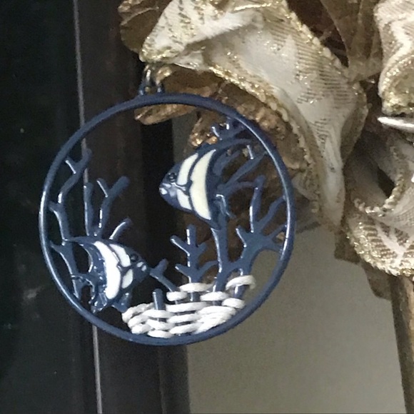 Under the sea earrings in blue - Picture 1 of 6